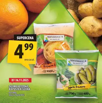 Ogórki kiszone kapusta kiszona Matyjaszczyk