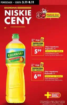 Biedronka Olej rzepakowy Kujawski, 1l oferta