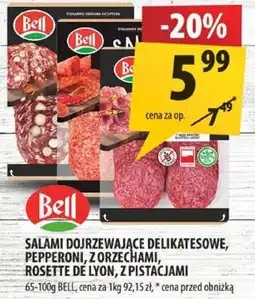 Arhelan Salami dojrzewające delikatesowe, pepperoni, z orzechami, rosette de lyon, z pistacjami Bell oferta