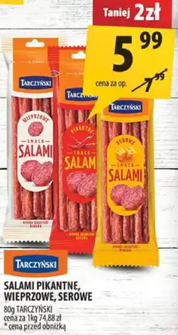 Arhelan Salami pikantne, wieprzowe, serowe Tarczyński 80g oferta