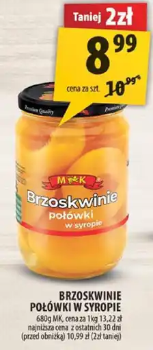 Arhelan Brzoskwinie połówki w syropie MK oferta
