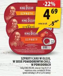 Arhelan Szproty caro w oleju w sosie pomidorowym King Oscar oferta
