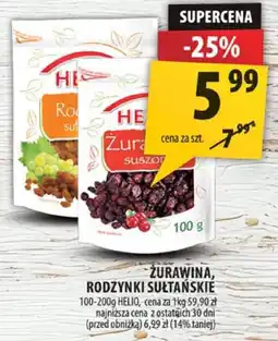Arhelan Żurawina, rodzynki sułtańskie Helio oferta