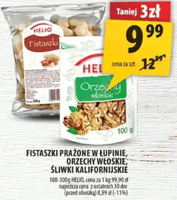 Arhelan Fistaszki prażone w lupinie, orzechy włoskie, śliwki kalifornijskie Helio oferta