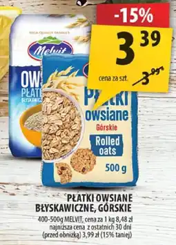 Arhelan Płatki owsiane błyskawiczne, górskie Melvit oferta