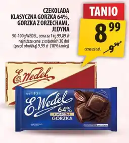 Arhelan Czekolada klasyczna gorzka 64%, gorzka z orzechami E.Wedel oferta