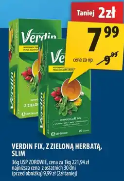 Arhelan Herbata Verdin Fix, zielona herbata, Slim oferta