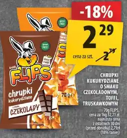 Arhelan Chrupki kukurydziane o smaku czekoladowym, wafle, truskawkowym Flips 70g cc oferta