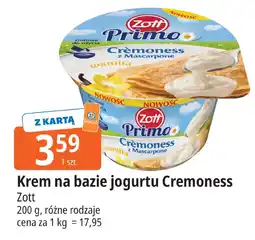 E.Leclerc Krem na bazie jogurtu Cremoness różne rodzaje Zott oferta