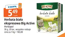E.Leclerc Herbata biała ekspresowa Big Active Jasmin Herbapol oferta