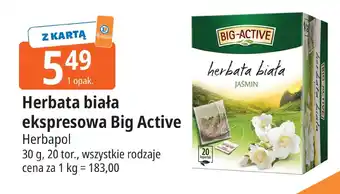 Herbata biała ekspresowa Big Active Jasmin Herbapol