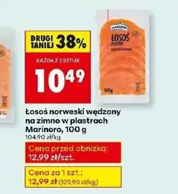 Biedronka Łosoś w plastrach Marinero oferta