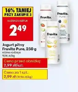 Biedronka Jogurt pitny FruVita oferta
