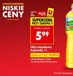 Biedronka Olej rzepakowy Kujawski oferta