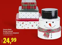 Lidl Zestaw 3 puszek świątecznych Livarno Home oferta
