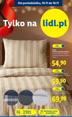 Lidl Komplet pościeli z bawełną renforce 220 x 200 + 2 70 80 cm Today Home Textile oferta
