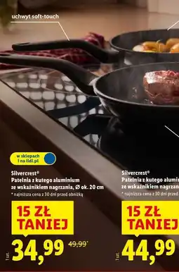 Lidl Patelniaz kutego aluminium z wskaźnikiem nagrzania 20 cm Silvercrest oferta