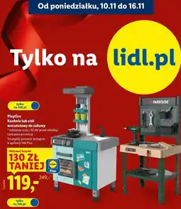 Lidl Stół warsztatowy drewniany Playtive oferta