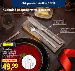 Lidl Zestaw sztućcow stal szlachetna Livarno Home oferta