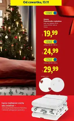 Lidl Prześcieradło z nadrukiem 180-200 x 200 cm Livarno Home oferta