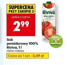 Biedronka Sok pomidorowy 100% Riviva oferta