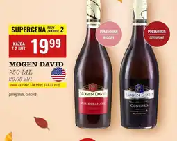 Biedronka Wino Mogen David Concord oferta