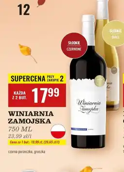 Biedronka Wino Winiarnia Zamojska Gruszka oferta