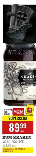 Biedronka Rum + szklanka The Kraken Black Spiced oferta