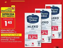 Biedronka Mleko UHT 3.2% Mleczna Dolina 3.2% oferta
