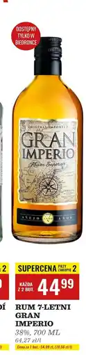 Biedronka Rum Gran Imperio Blanco oferta