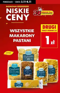 Biedronka Makaron pełnoziarnisty penne Pastani oferta