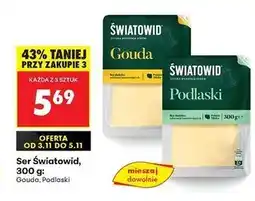 Biedronka Ser gouda plastry Światowid oferta
