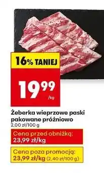 Biedronka Żeberka wieprzowe paski oferta