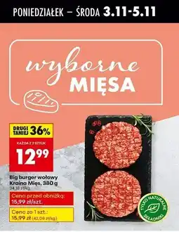 Biedronka Big burger wołowy Kraina Mięs oferta