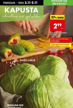 Biedronka Kapusta na gołąbki oferta