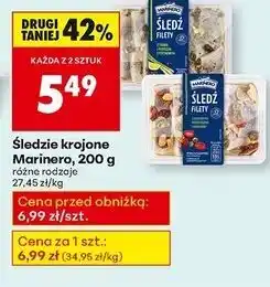 Biedronka Śledzie krojone z suszonymi pomidorami Marinero oferta