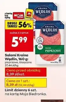 Biedronka Salami klasyczne Kraina Wędlin oferta