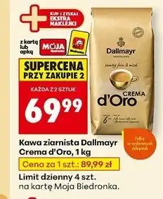 Biedronka Kawa Dallmayr Crema D'oro oferta