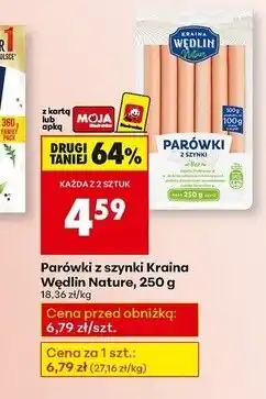 Biedronka Parówki z szynki Kraina Wędlin Nature oferta
