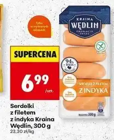 Biedronka Serdelki z filetem indyka Kraina Wędlin oferta