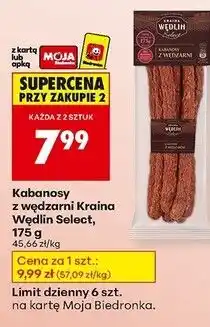 Biedronka Kabanosy z wędzarni Kraina Wędlin Select oferta