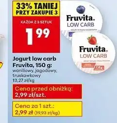 Biedronka Jogurt truskawkowy Fruvita Low Carb oferta