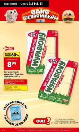 Biedronka Ser żółty premium plastry Mlekovita Wypasiony oferta