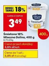 Biedronka Śmietana 18% Mleczna Dolina oferta