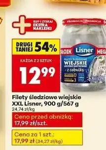Biedronka Filety śledziowe wiejskie w oleju z cebulką Lisner oferta