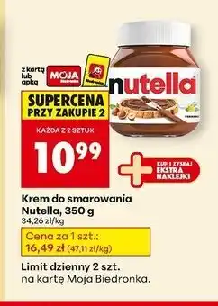 Biedronka Krem czekoladowo-orzechowy Nutella oferta