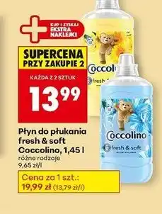 Biedronka Płyn do płukania happy yellow Coccolino Fresh & Soft oferta