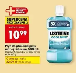 Biedronka Płyn do płukania ust Listerine Stay White oferta