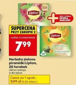 Biedronka Herbata mandarin & orange Lipton Green Tea oferta