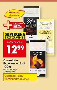 Biedronka Czekolada touch of vanilla Lindt Excellence oferta